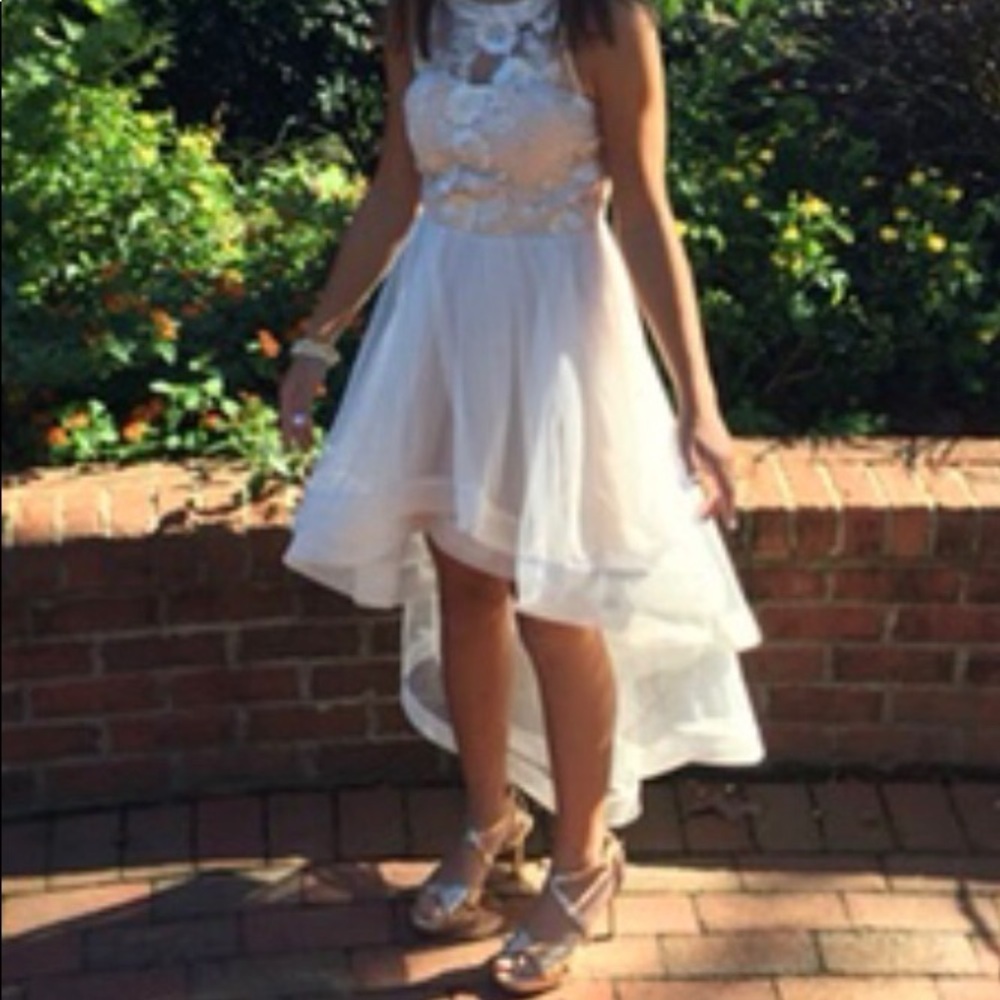 White and Gold dress with glitter